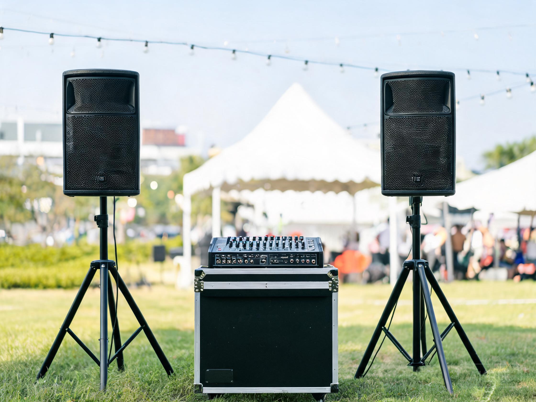 Portable Event Rental Speaker Kit — Medium Outdoor Events