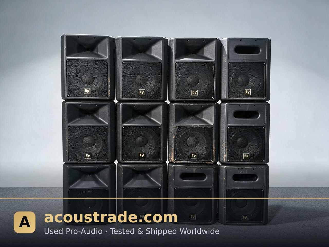 EV VT-12 Passive PA Speaker with XP 200A Controller Lot
